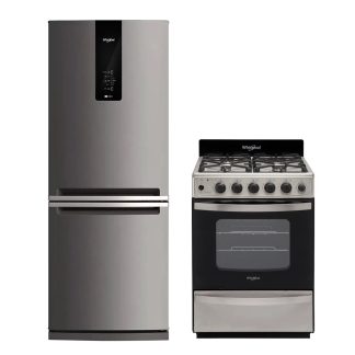 Combo Whirlpool Heladera 443 lts y Cocina 4 hornallas | CANIGO