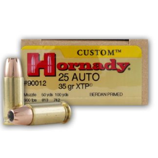 Balas Hornady Cal 25 Auto (6.35) 35 grains x 25 Balas Hornady Cal 25 Auto (6.35) 35 grains x 25