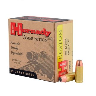 Balas Hornady Cal 32 Auto (7.65) 60 grains x 25 Balas Hornady Cal 32 Auto (7.65) 60 grains x 25
