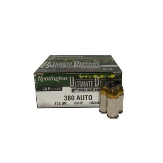 Balas Remington Ultimate Defense Cal 380 102 grains x 20 Balas Remington Ultimate Defense Cal 380 102 grains x 20