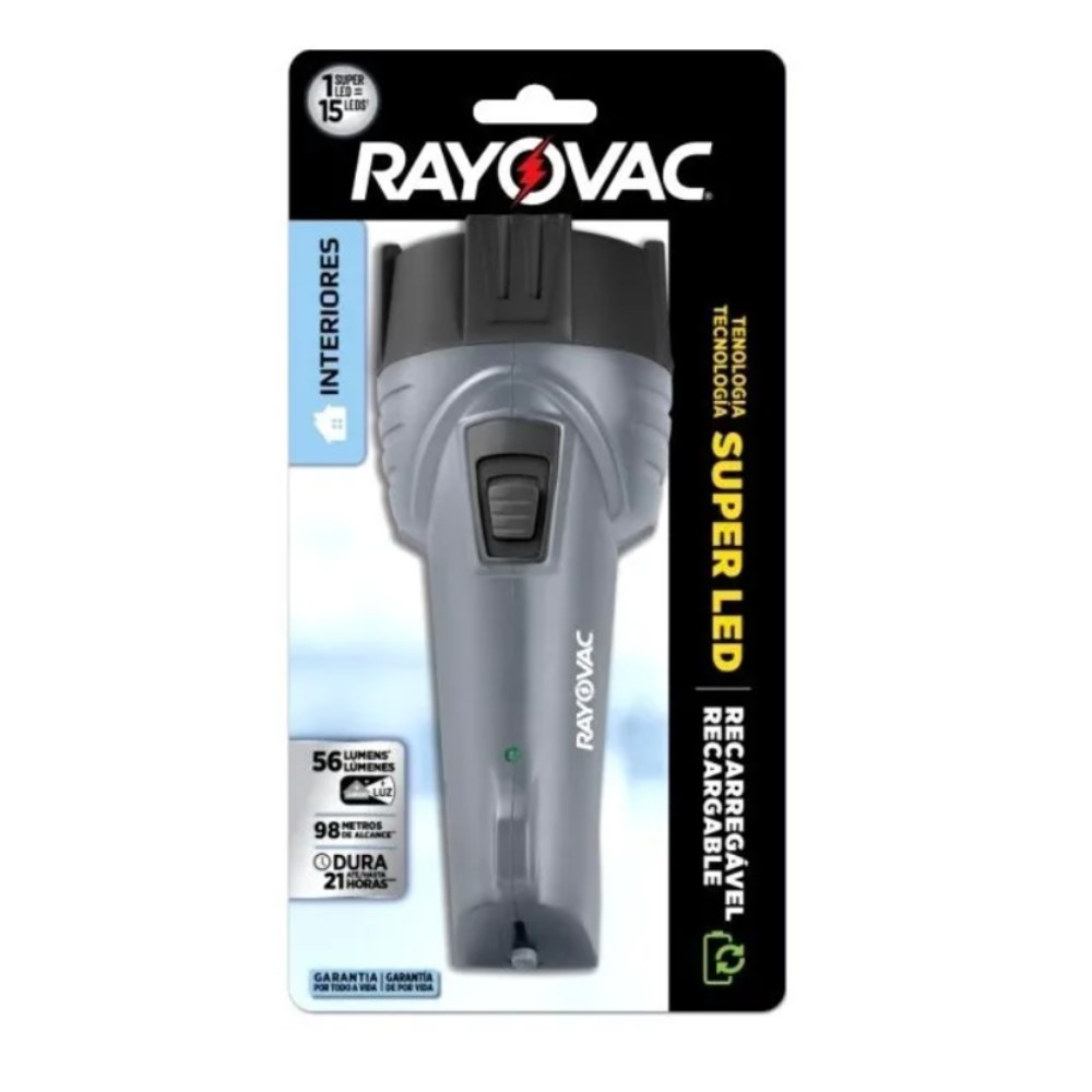 Linterna Rayovac Super Led Recargable 56 Lúmenes Linterna Rayovac Super Led Recargable 56 Lúmenes
