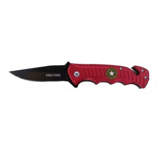 Cortapluma de Rescate Cold Steel Estrella Dorada Roja Cortapluma de Rescate Cold Steel Estrella Dorada Roja