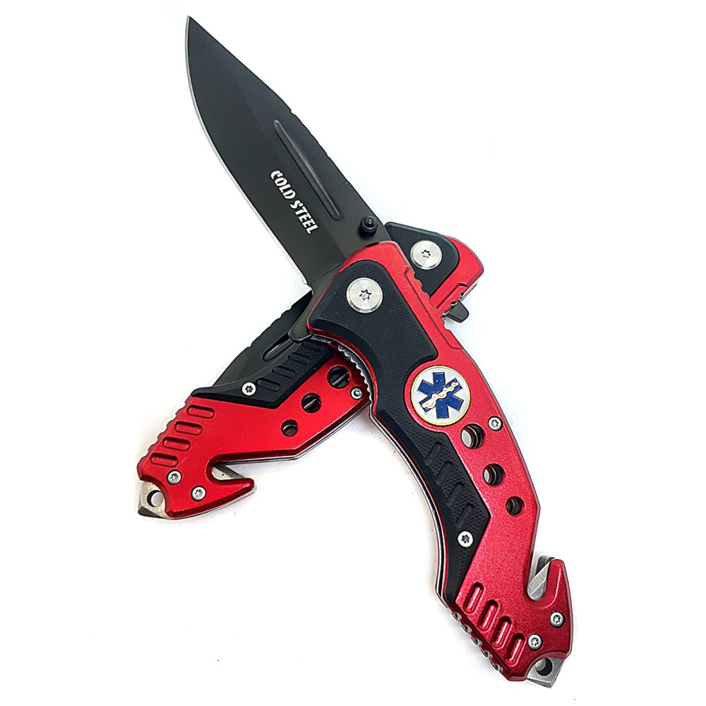 Cortapluma de Rescate Cold Steel Mango Rojo Cortapluma de Rescate Cold Steel Mango Rojo