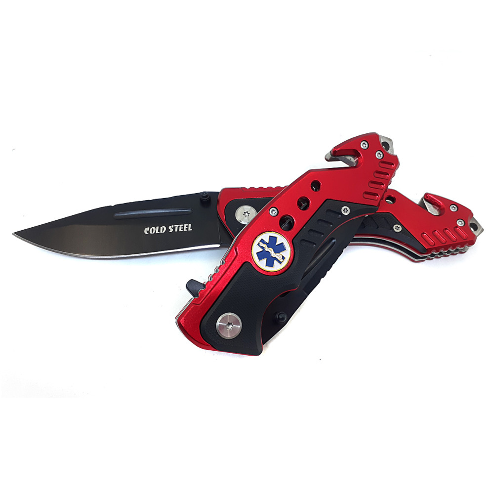 Cortapluma de Rescate Cold Steel Mango Rojo Cortapluma de Rescate Cold Steel Mango Rojo
