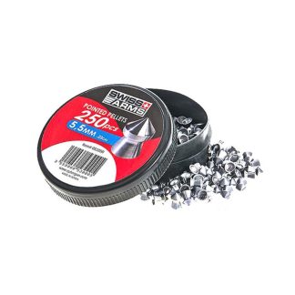 Balines Swiss Arms 5,5 mm Pointed X 250 Unidades Balines Swiss Arms 5,5 mm Pointed X 250 Unidades
