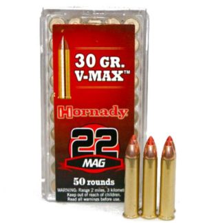 Balas Hornady V-MAX 22 WMR Mag 30 Gr x 50 Balas Hornady V-MAX 22 WMR Mag 30 Gr x 50