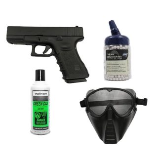 Combo Airsoft Pistola + Green Gas + Balines + Máscara Combo Airsoft Pistola + Green Gas + Balines + Máscara