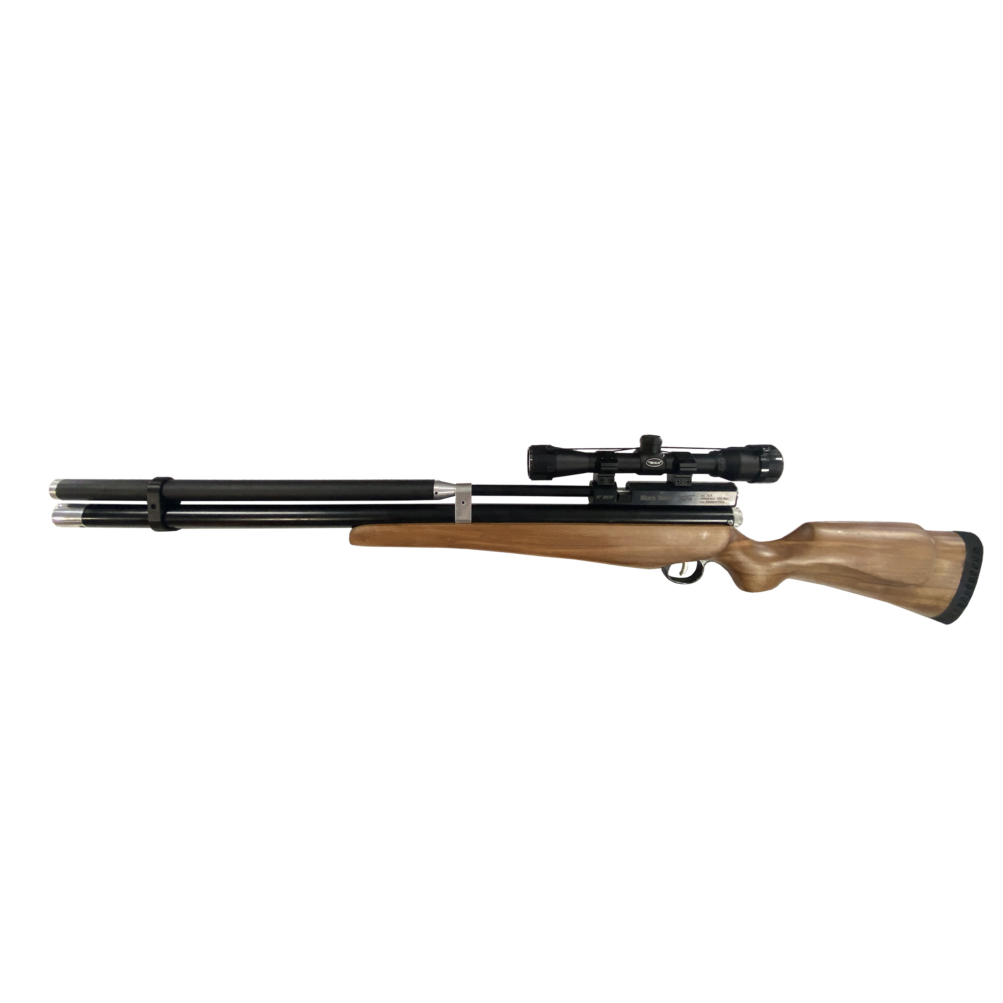 Rifle PCP Black Steel Toro Cal 5.5 mm + Mira BSA + Montajes GRATIS Rifle PCP Black Steel Toro Cal 5.5 mm + Mira BSA + Montajes GRATIS