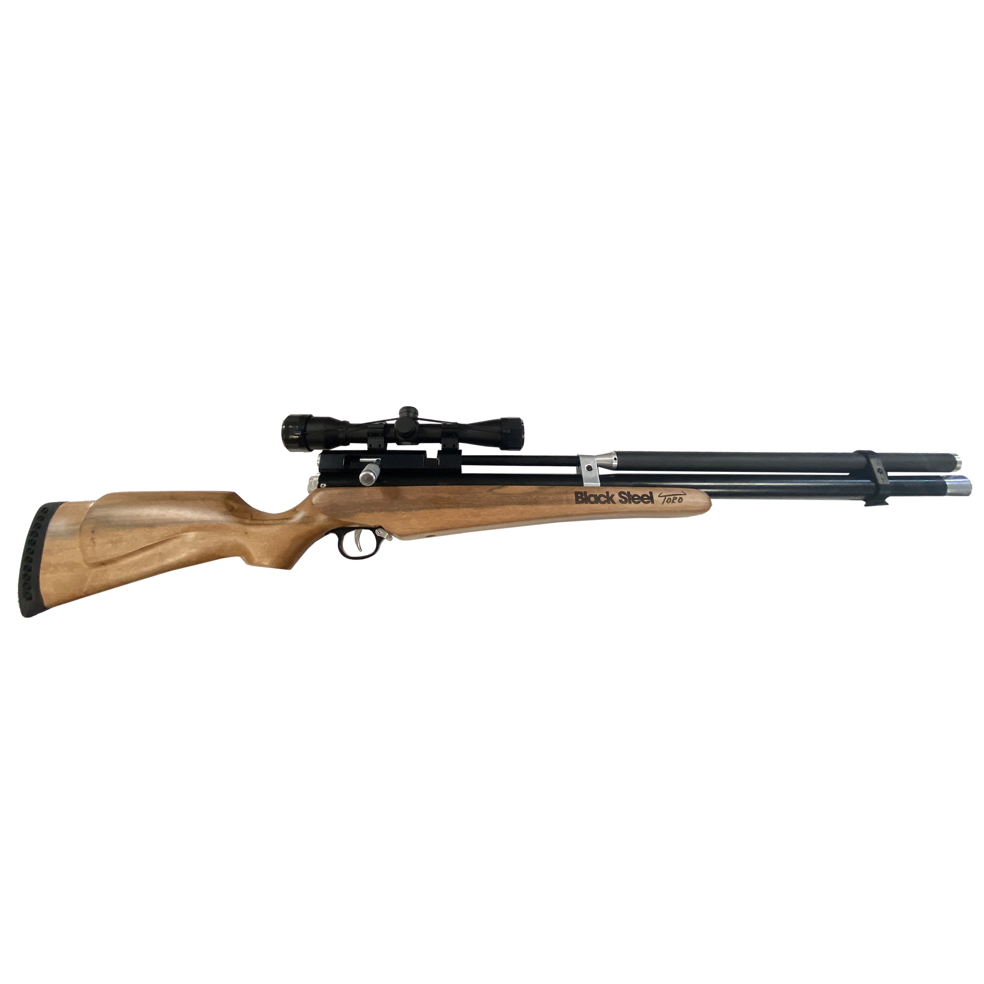 Rifle PCP Black Steel Toro Cal 5.5 mm + Mira BSA + Montajes GRATIS Rifle PCP Black Steel Toro Cal 5.5 mm + Mira BSA + Montajes GRATIS