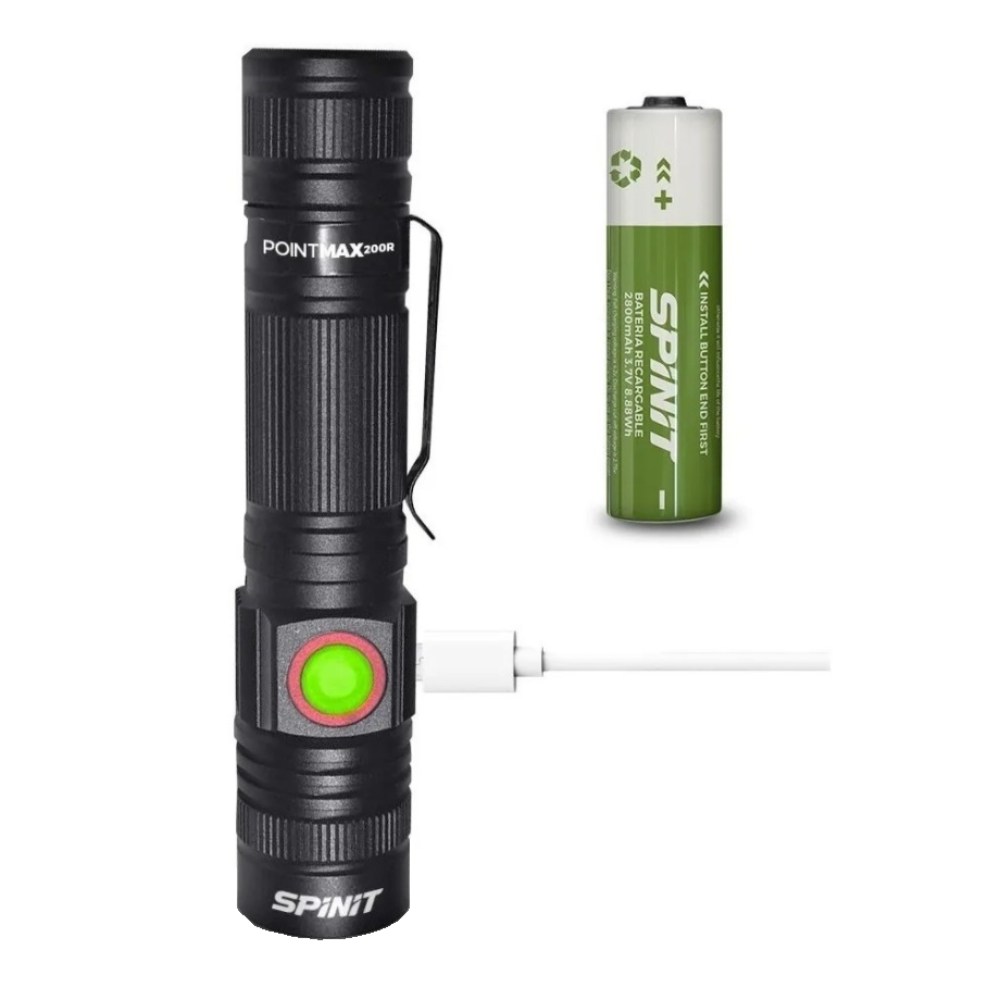 Linterna Led Recargable Spinit Pointmax 200 Lúmenes Linterna Led Recargable Spinit Pointmax 200 Lúmenes