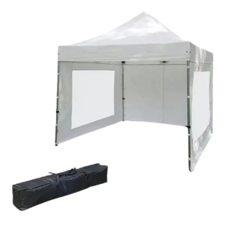 Gazebo plegable 3X3 con estructura de acero. Reforzado y con paredes. Gazebo plegable 3X3 con estructura de acero. Reforzado y con paredes.