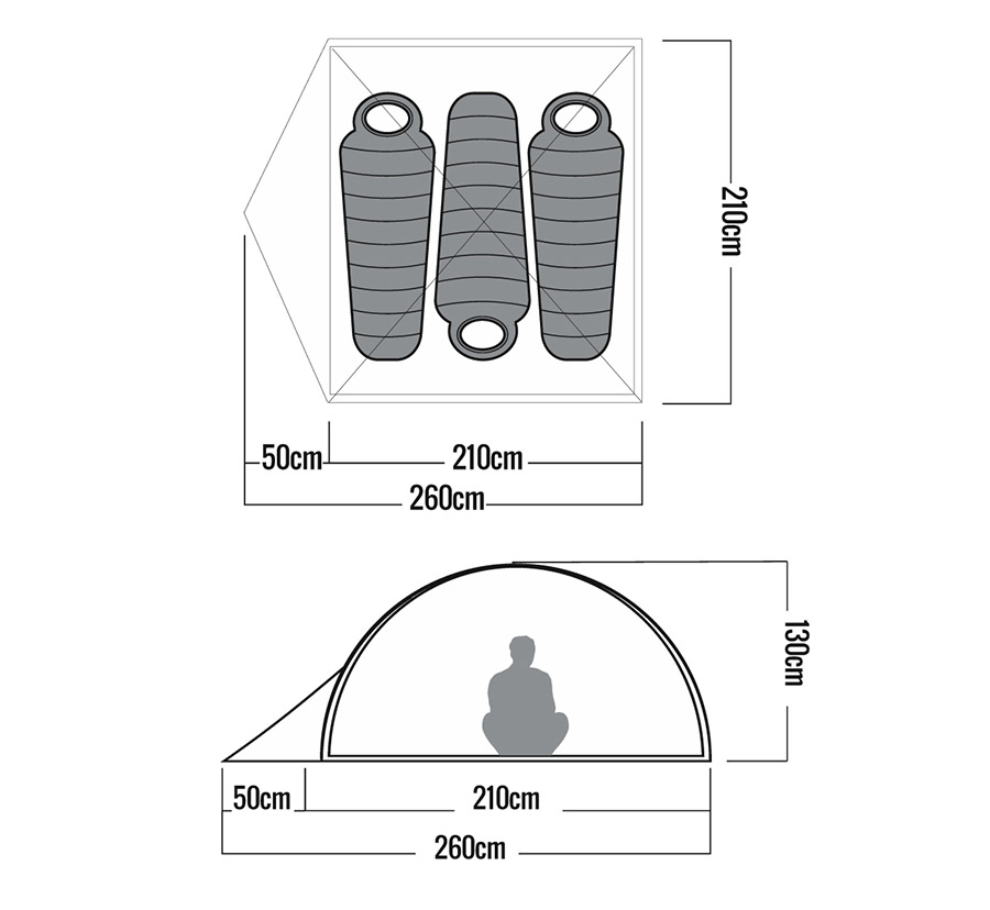 medidas carpa waterdog dome 2